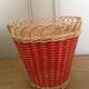 Braided rattan planters
