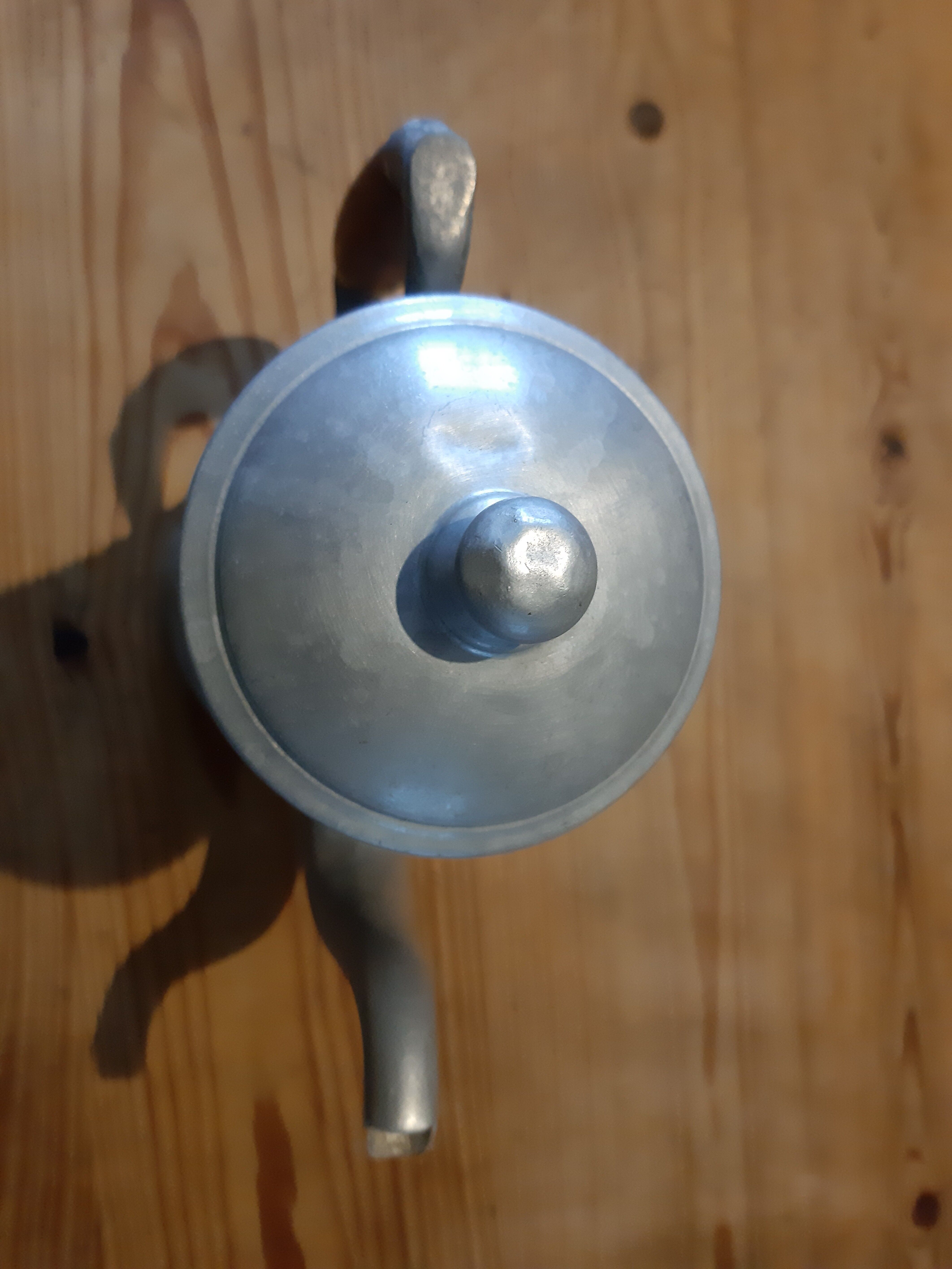 Old aluminium coffee pot