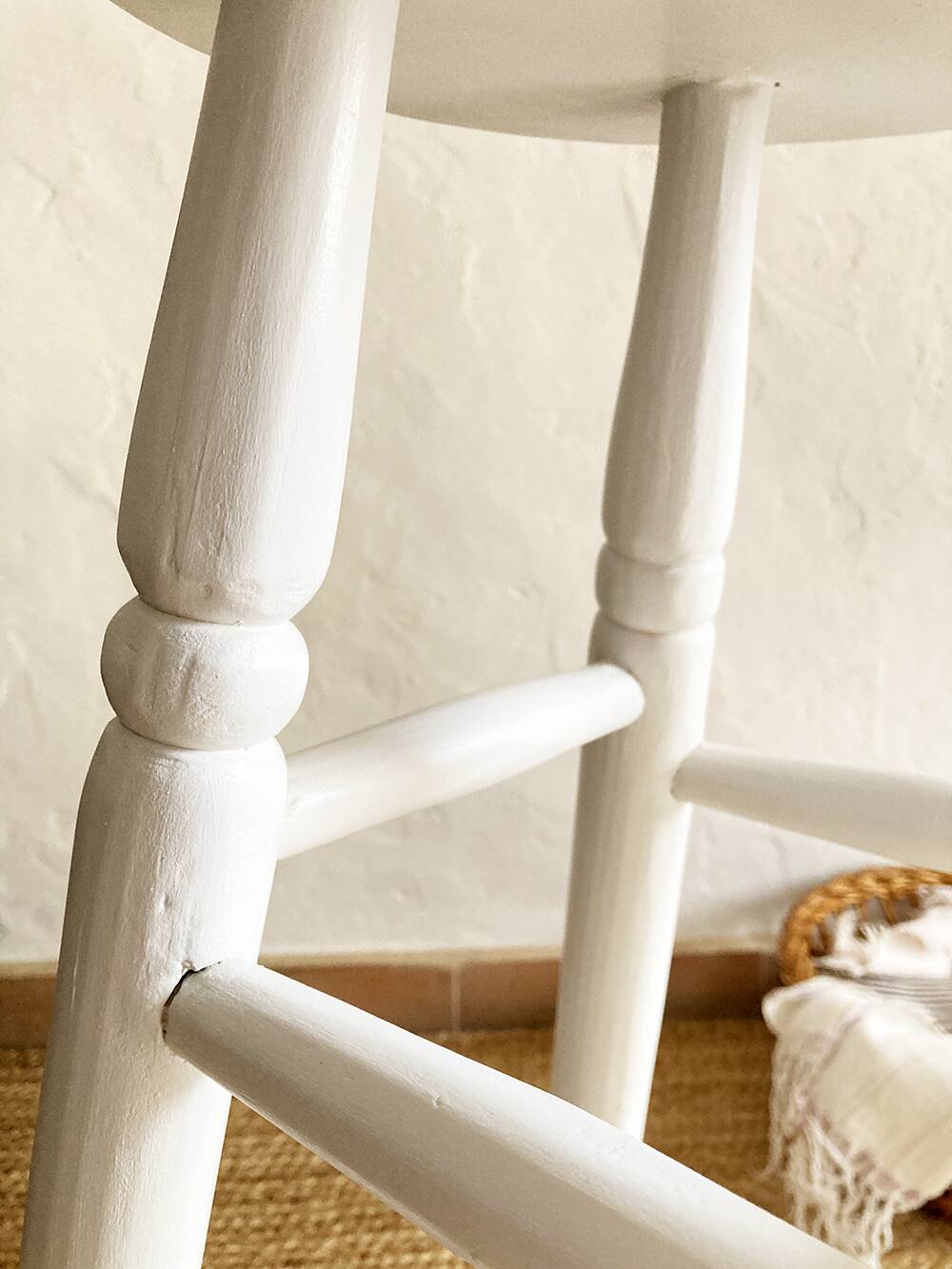 Antique solid wood stool