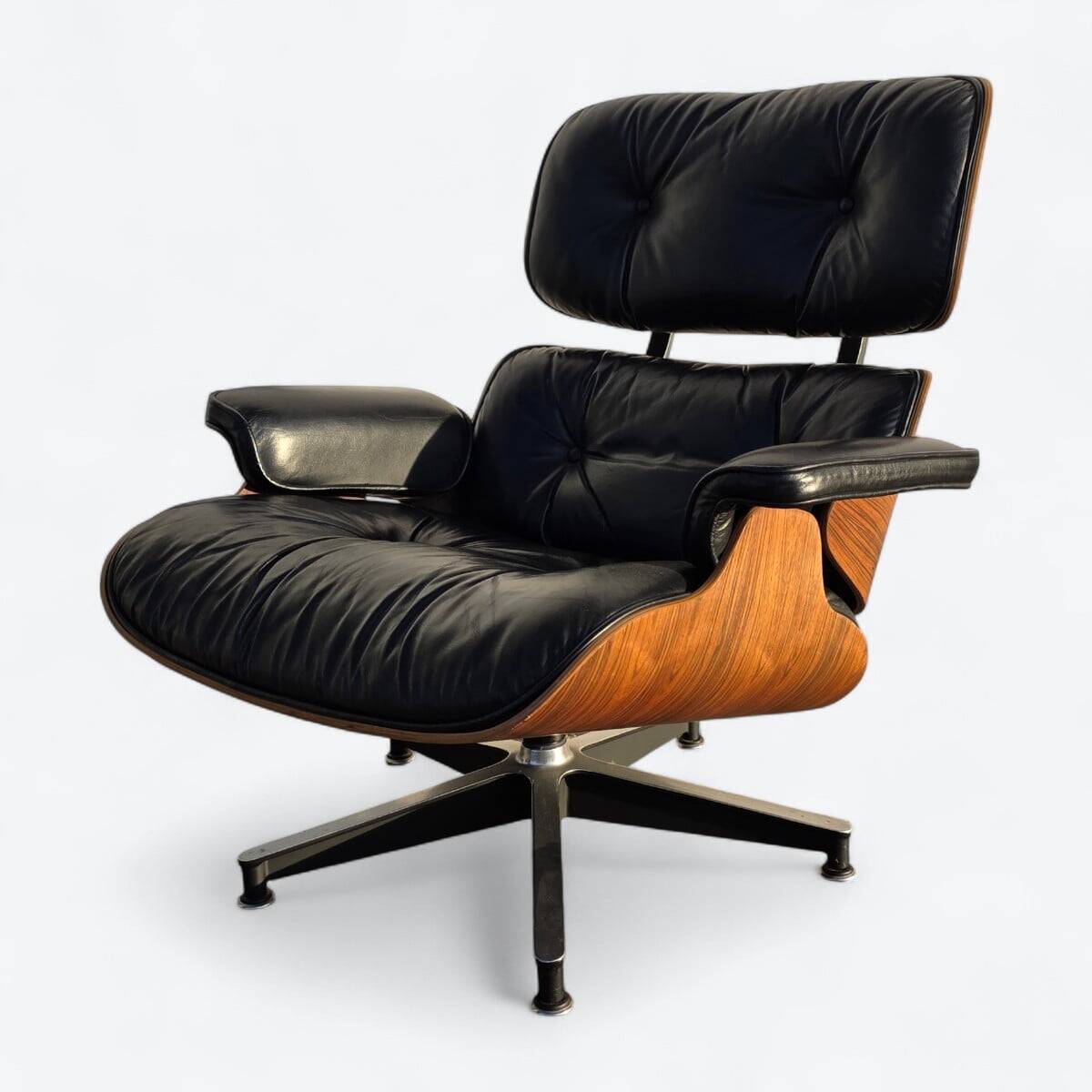 Black & Rosewood Herman Miller Original Eames Lounge Chair & Ottoman