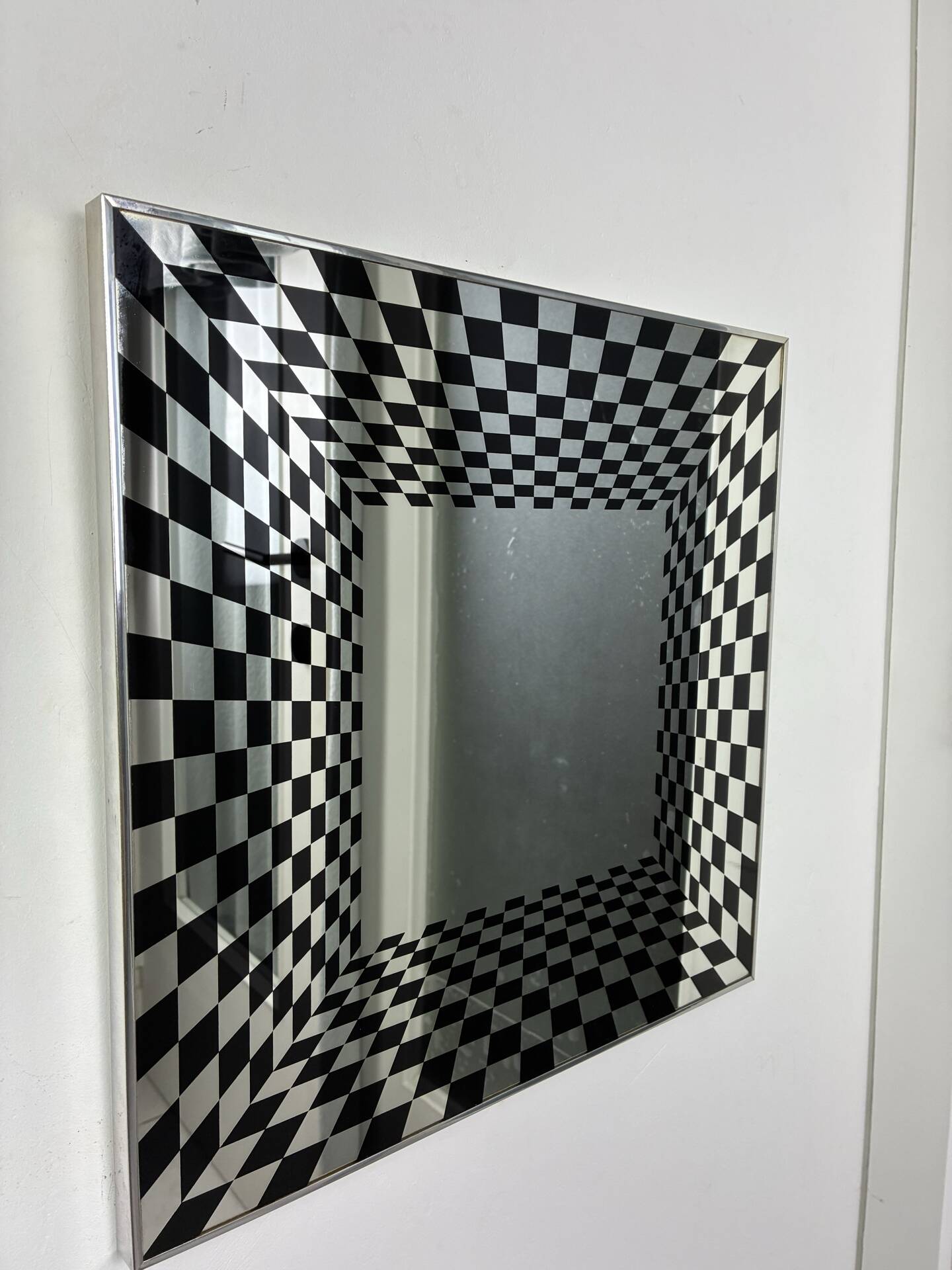 Vintage Op Art mirror by Deknudt
