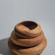 Bowl or monoxyl teak cut d:25.5