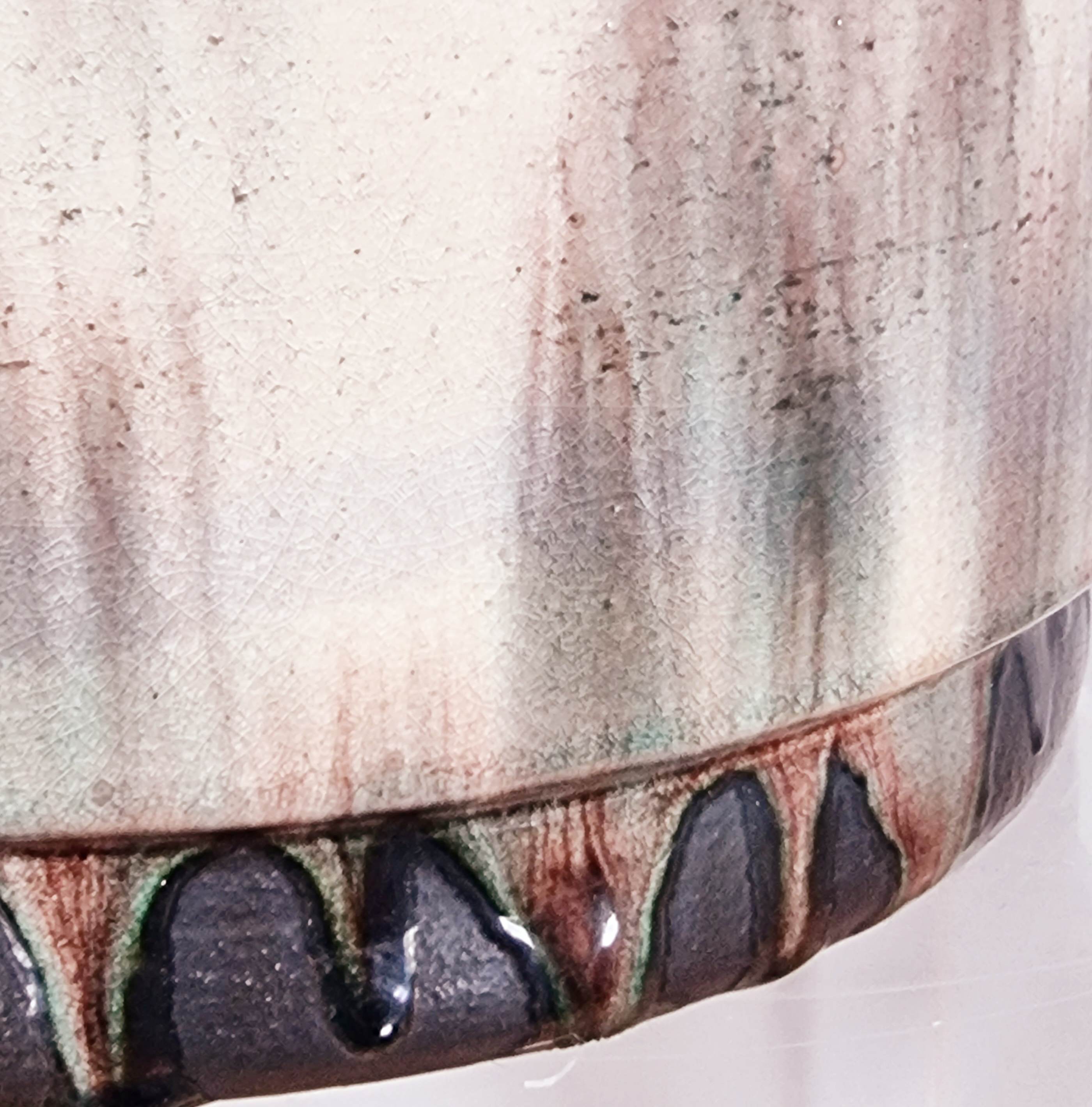 Parquet lamp in celadon glazed ceramic Dijkstra circa 1960 1970