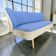 Vintage blue and white armchair/sofa/couch