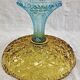 Georges Sand hollow two-tone glass compote bowl signed Portieux