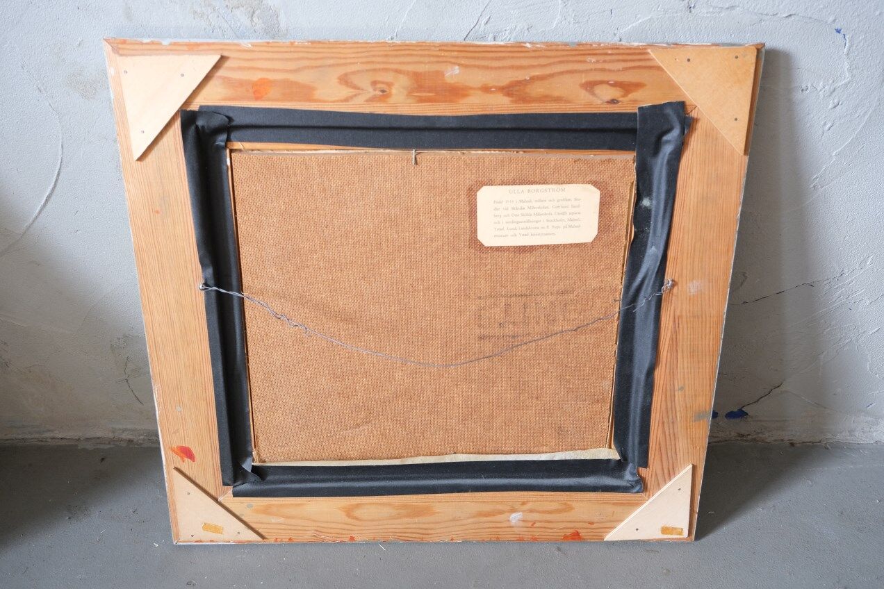 Ulla Borgström, Swedish Modern Painting, 1960s, Oil on Canvas, Framed