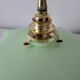 Pastel green draped opaline pendant lamp