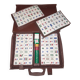 Complete vintage mahjong game with a faux leather case.