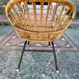 Fauteuil en rotin  vers 1960