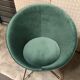 Pair of armchairs seated green velvet shell