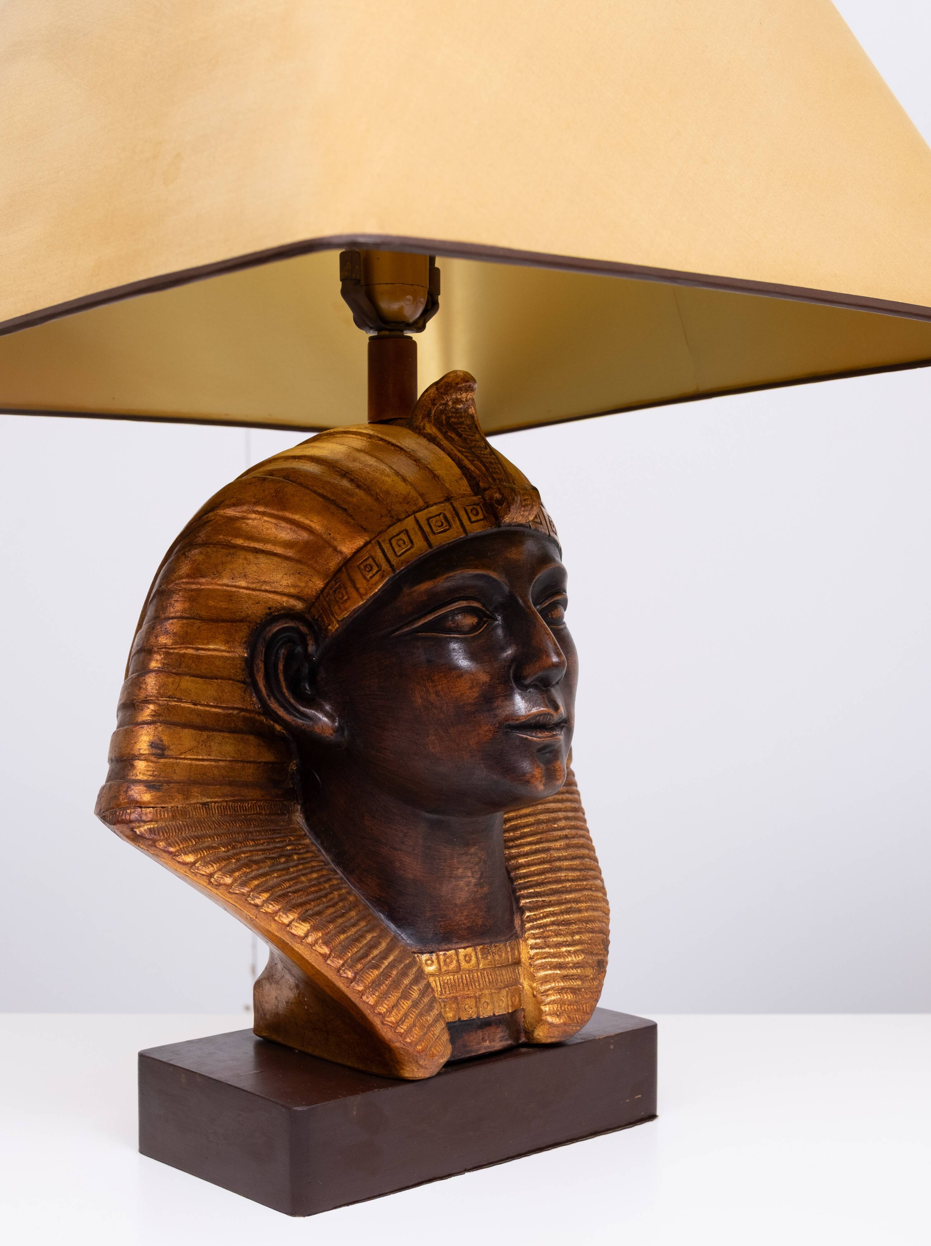 Large Ceramic Toetanchamon Table lamps 1970s