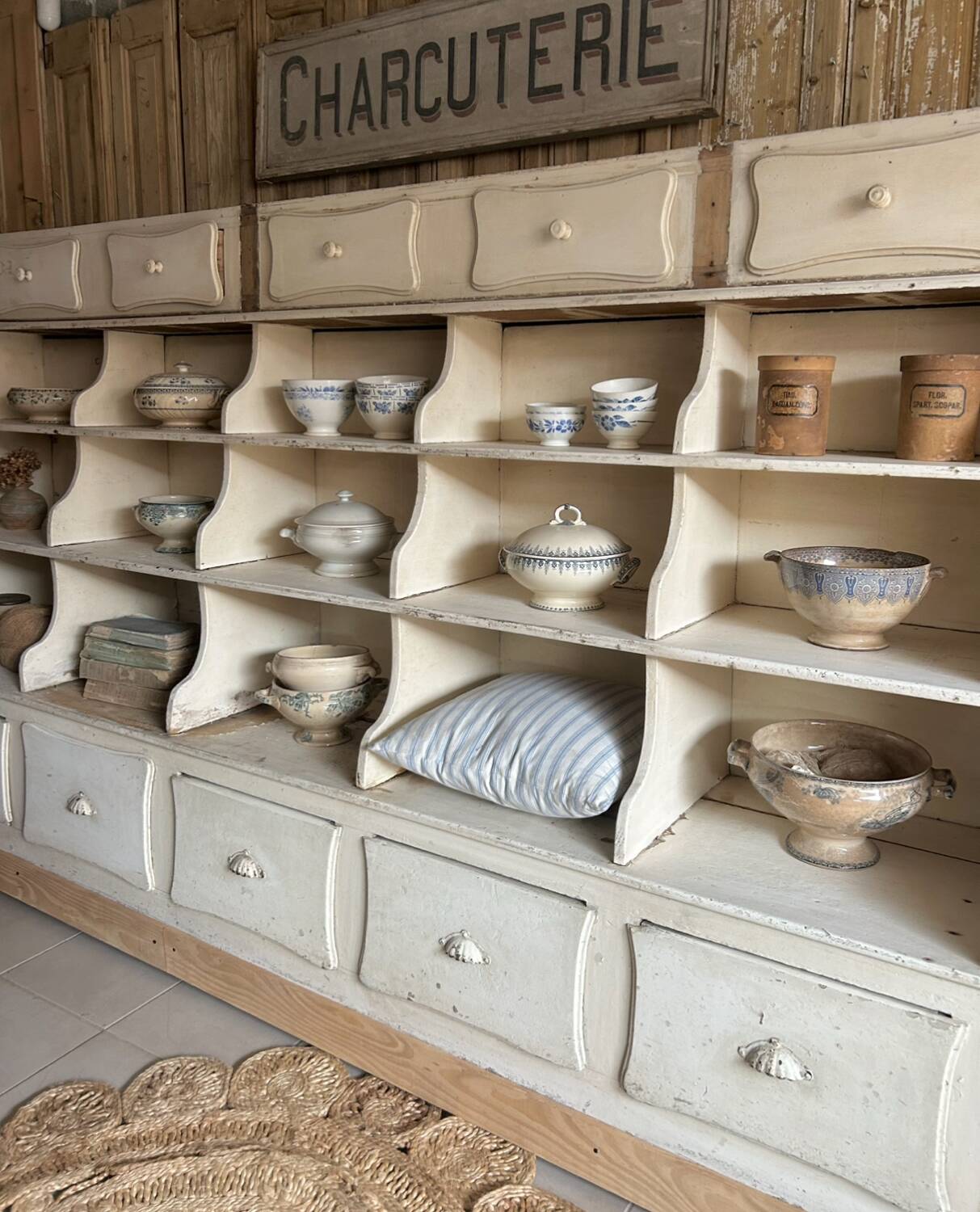 Exceptional old grocery store furniture - dresser