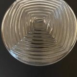 Plafonnier en verre et socle métal couleur doré
