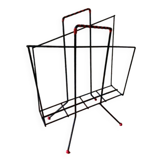 Porte revue métal noir vintage, circa 50’s