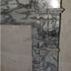 Fireplace modillon Napoleon III in gray marble of the nineteenth