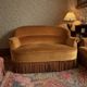 Small Napoleon III sofa in golden velvet
