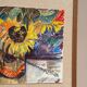 Original Swedish Oil on Panel – “Sunflowers” – Monogram Signed – Vintage & Framed