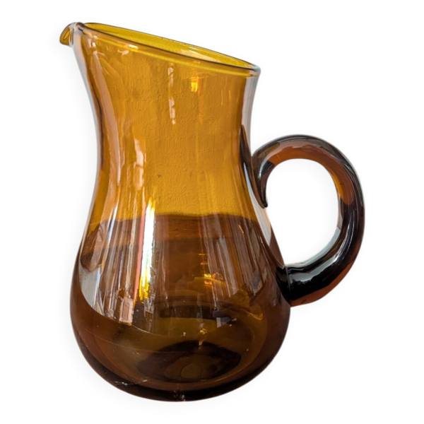 Pichet en verre ambré 60's