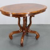 1930s Bentwood Table with Walnut Top Finish, Czechoslovakia