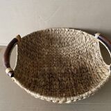 Large basket made of woven water hyacinth