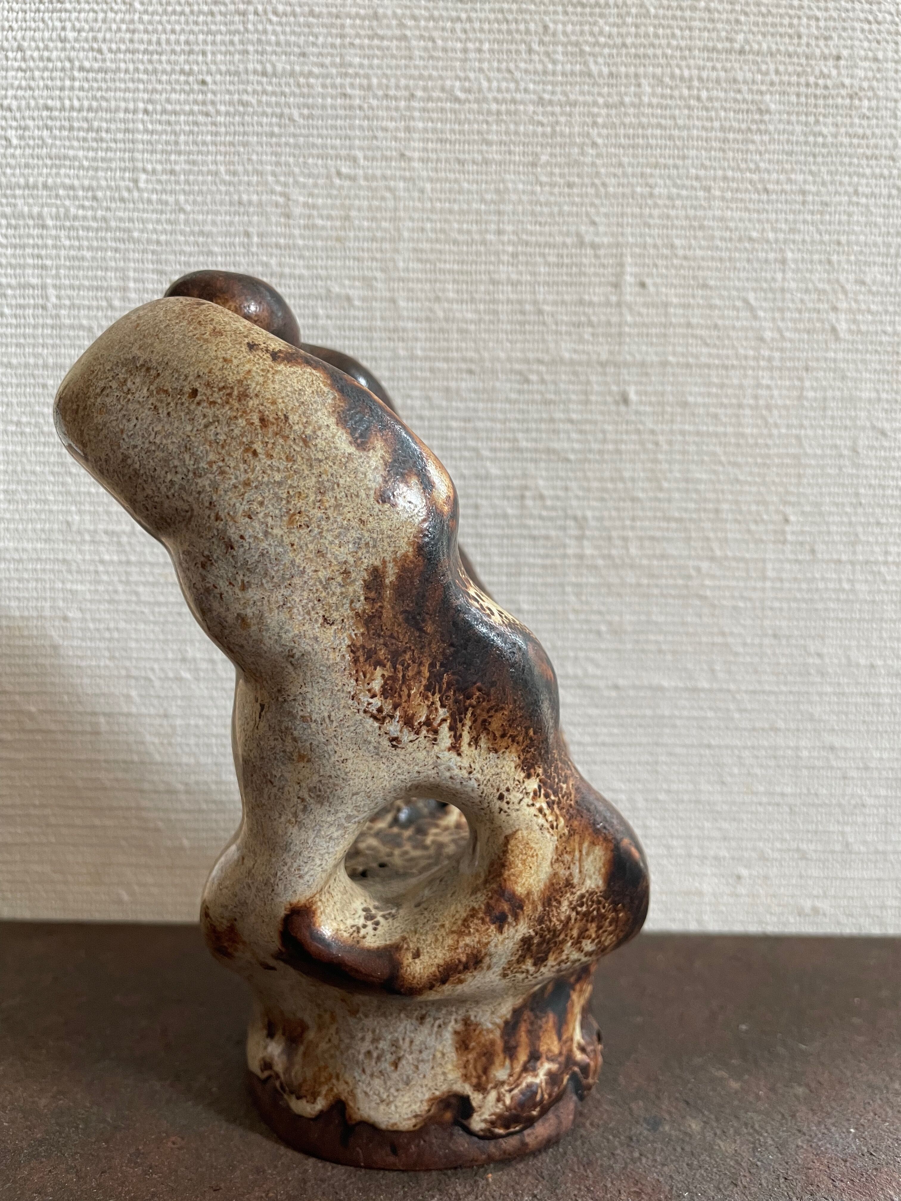 Ceramic sculpture couple that embraces, Rodin XXth