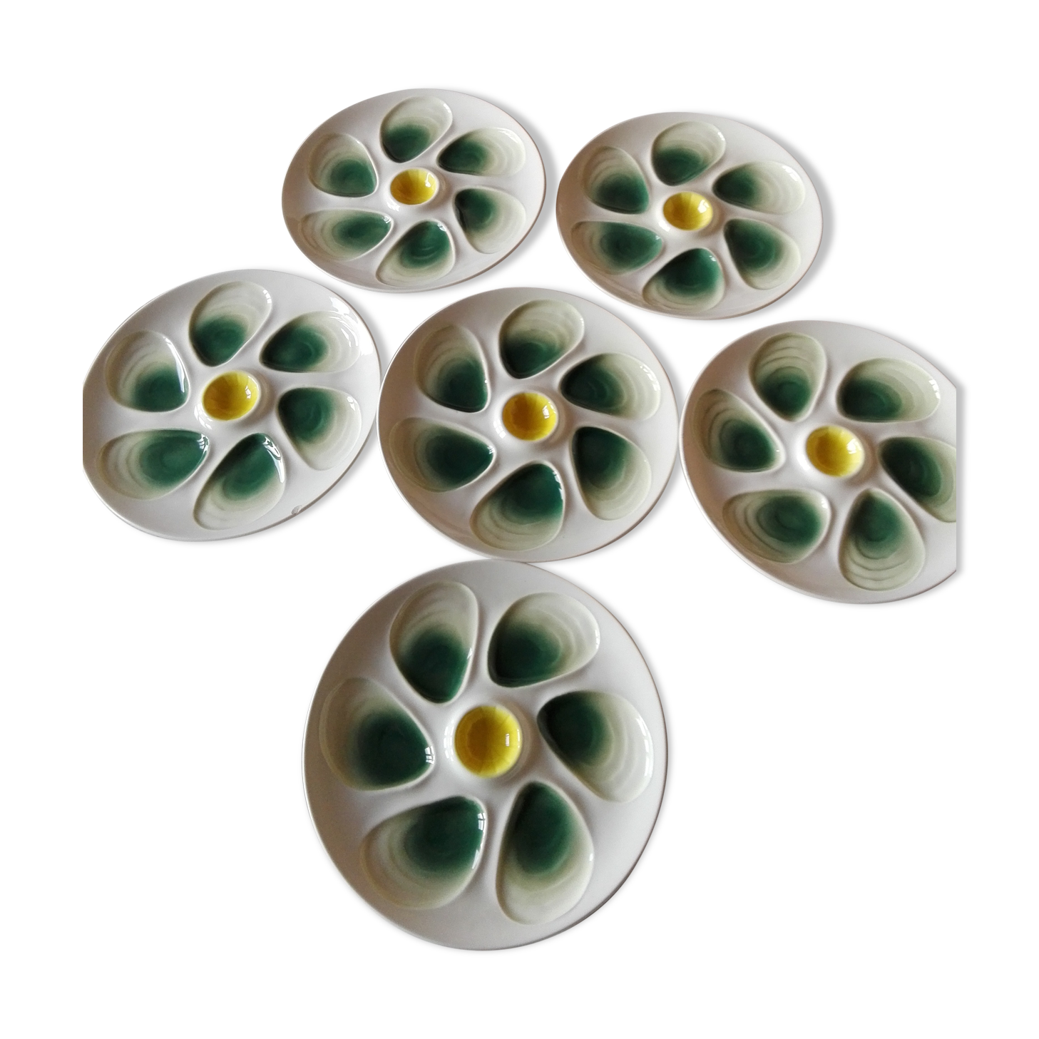 Lot assiettes a huitres  les salins