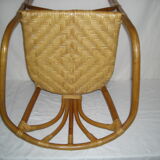 Rattan bamboo armchair child of the 50s - 60s