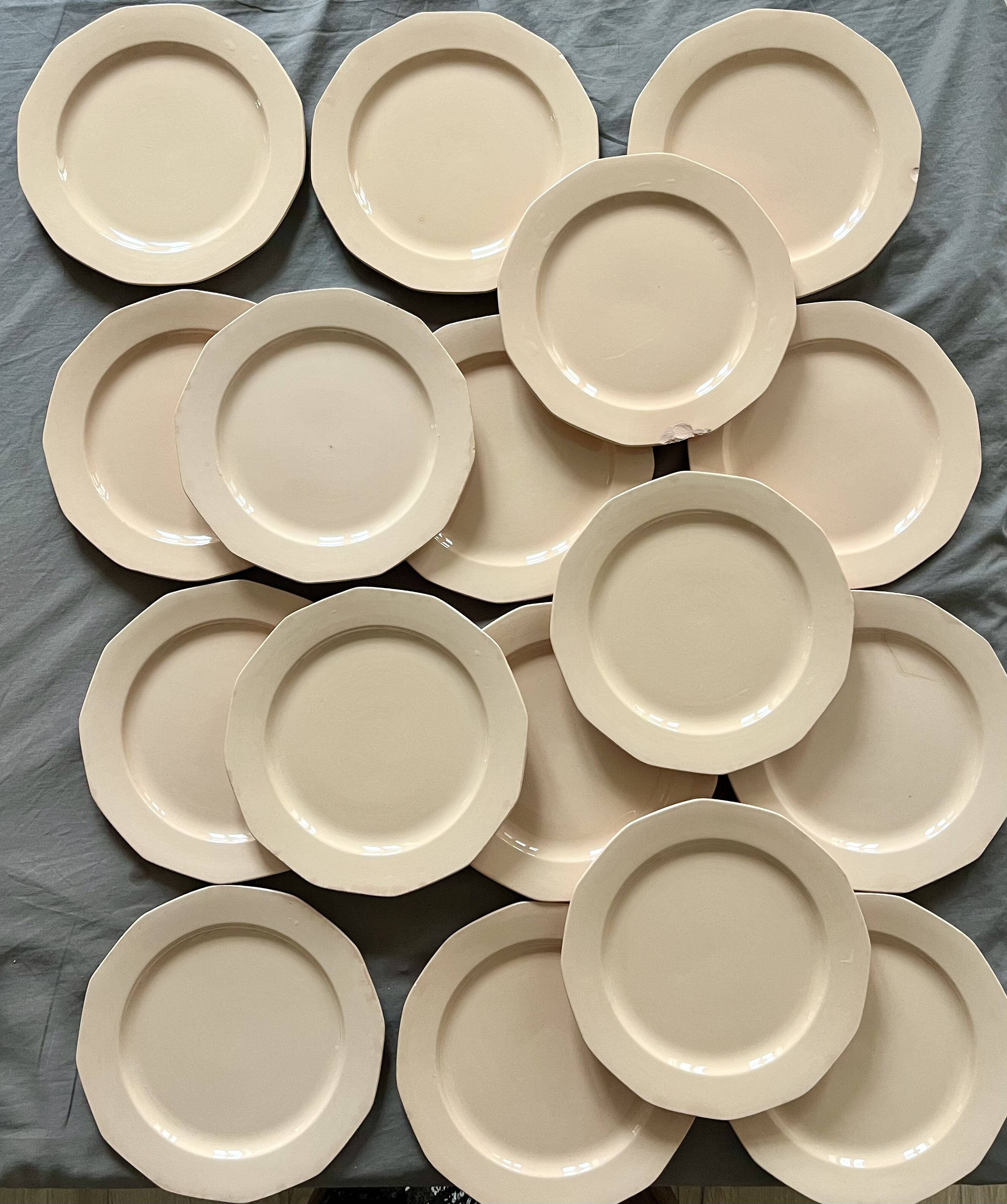 Set of 26 Longwy plates