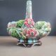 Antique slip basket pot