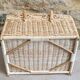 Vanity, vintage wicker suitcase