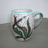 Cup/mug seaweed décor and fish Fat Lava vintage