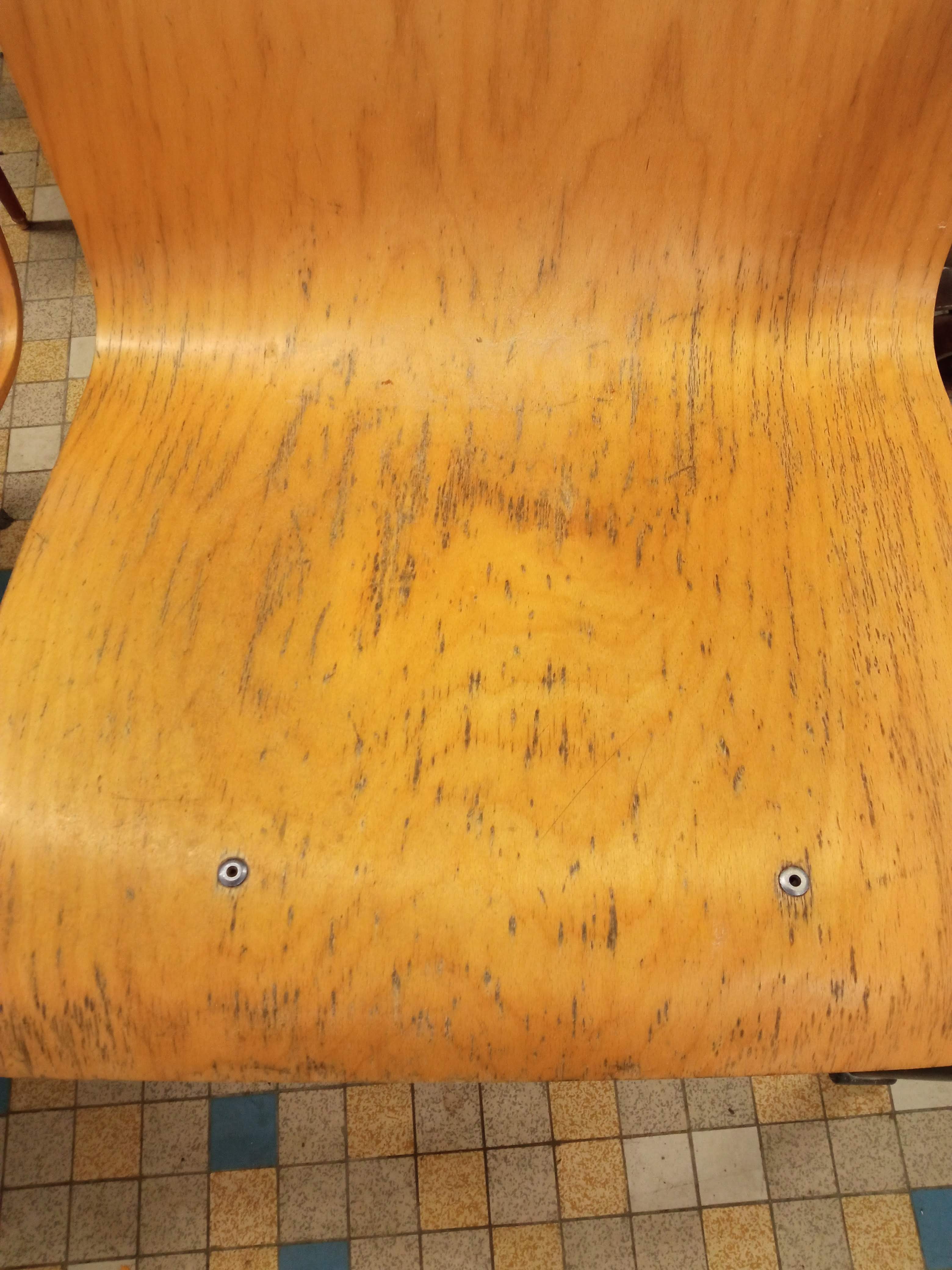 Wooden and metal bench 80s