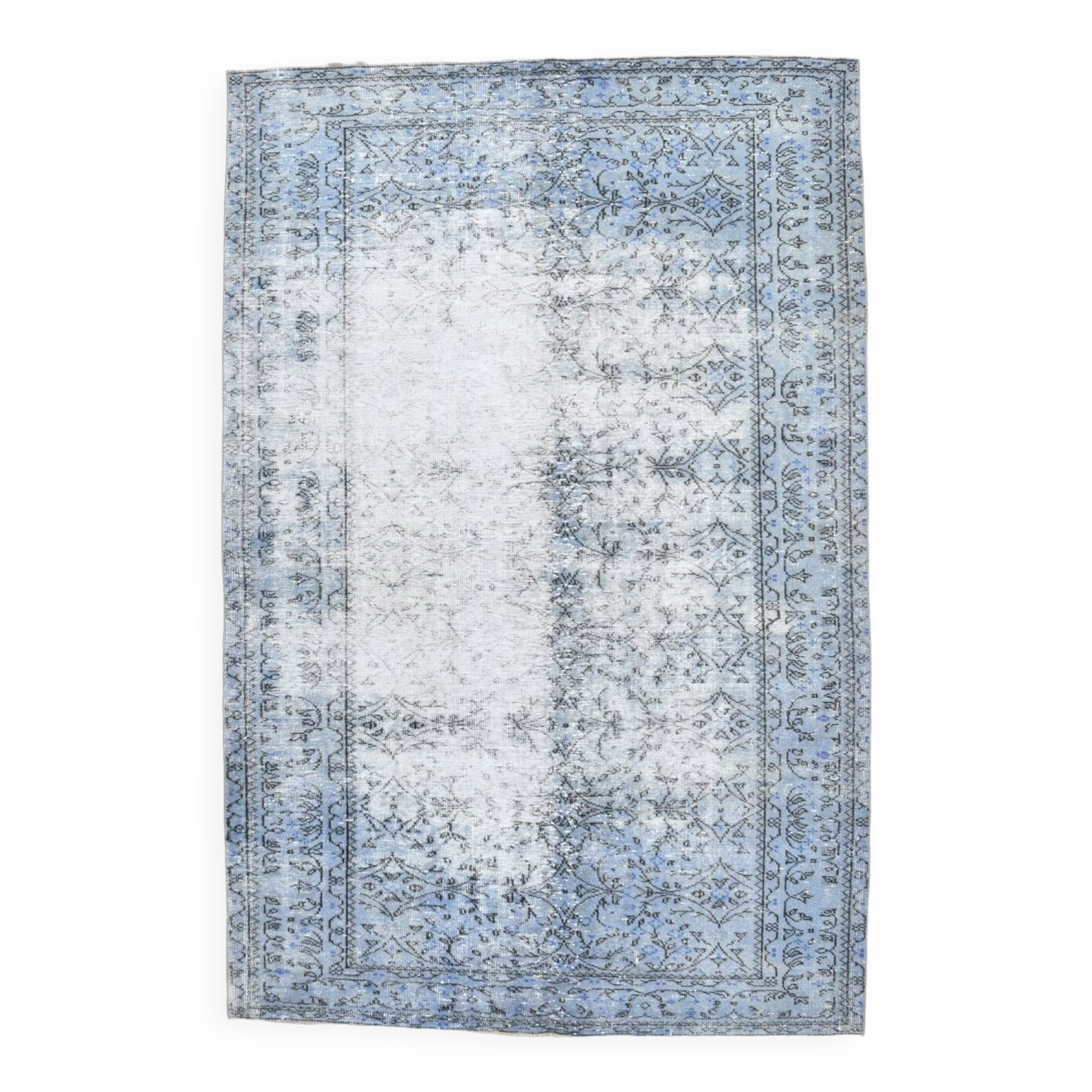 6x9 Soft Pastel Blue Turkish Vintage Rug, 189x284Cm SK 2052 FREE SHIPPING