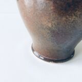 Enamelled sandstone vase