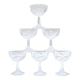 Series of 6 vintage crystal champagne glasses