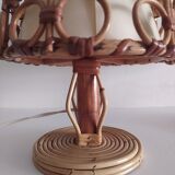 Pair of bamboo lamps