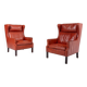 1970’s Pair of Vintage Danish design ‘Wing’ armchairs by Mogens Hansen