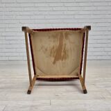 1970s, set of 6 Danish dining chairs, oak wood, furniture wool.