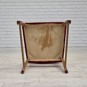 1970s, set of 6 Danish dining chairs, oak wood, furniture wool.