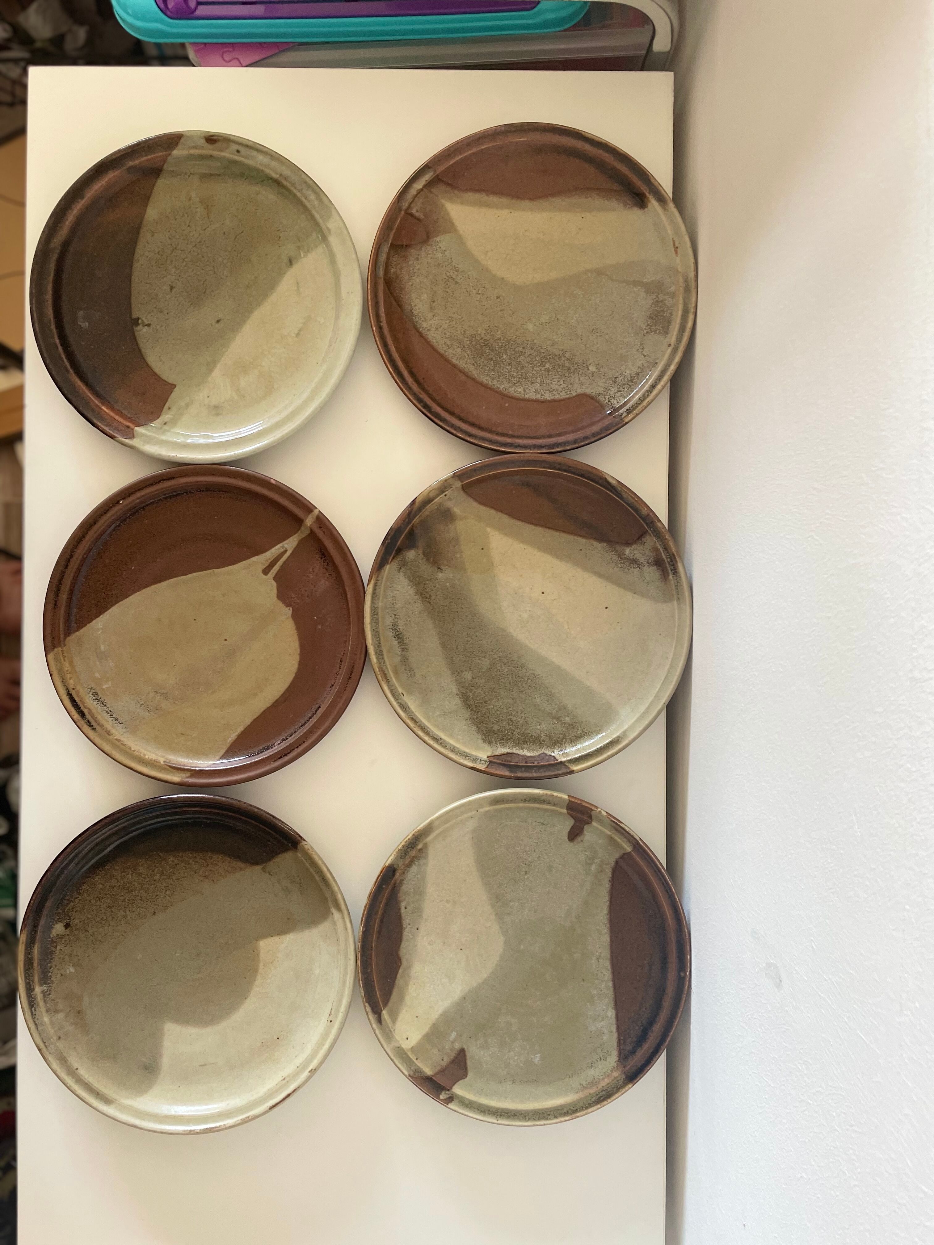 Set of 6 stoneware plates