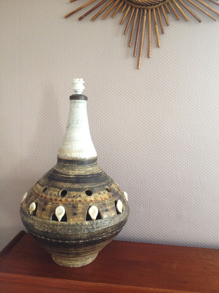 Ceramic lamp "georges pelletier" 1970