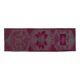 1970s Vintage Turkish Oushak Handmade Wool Cotton Purple Runner Rug 86x261
