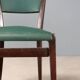 Vintage beech chairs, foam and faux leather, design, Italy, 1950s