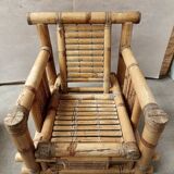 Cube bamboo armchair