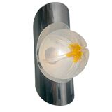Chrome Murano Glass Sconces by Mazzega Set of 2