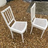 Paire de chaises cannées