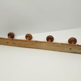 Wall hook 4 wooden hooks 51.5 cm