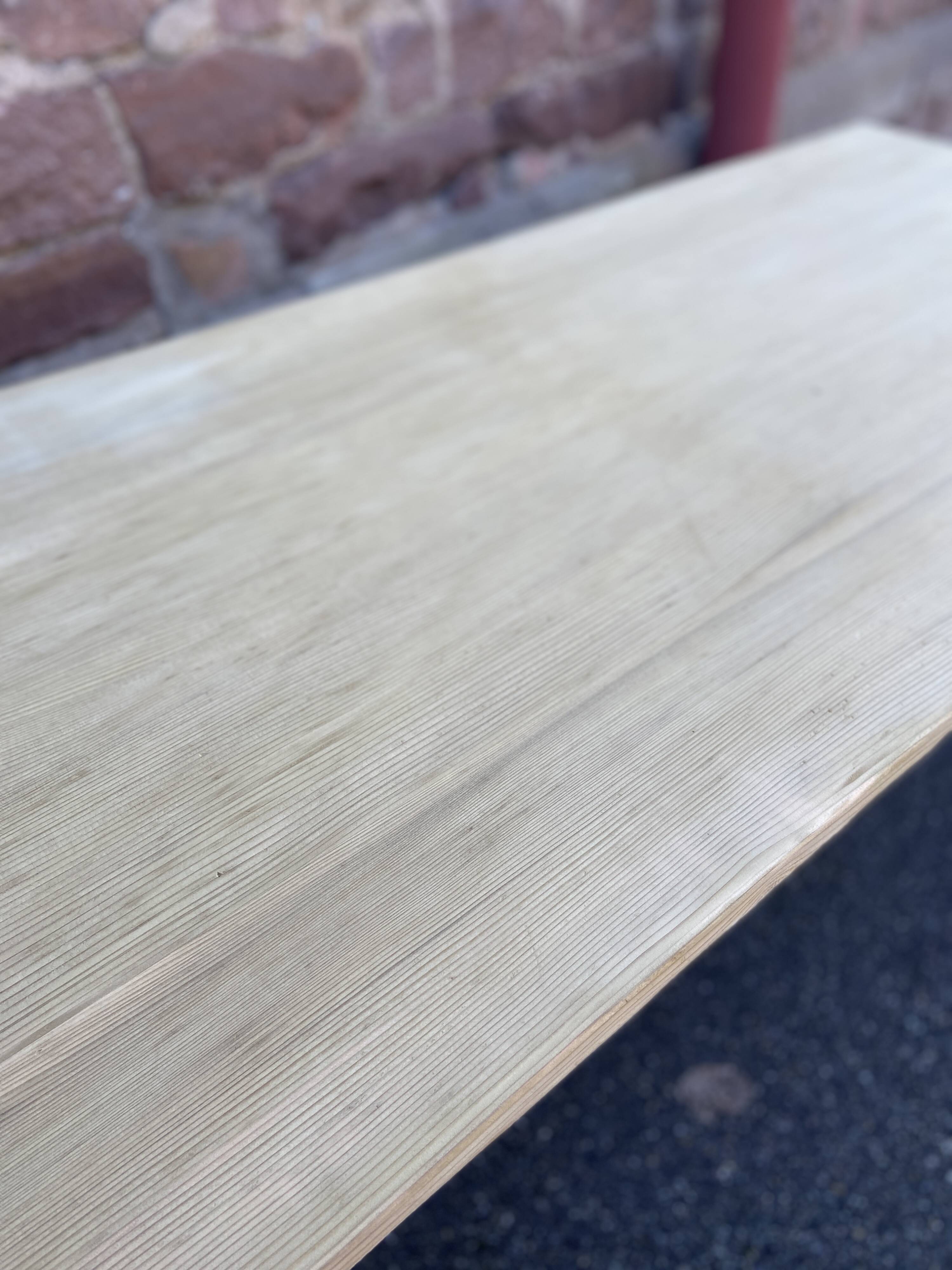 large farm table 175 cm in fir 1900 brewery raw natural wood