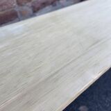 grande table de ferme 175 cm en sapin 1900 brasserie bois naturel brut