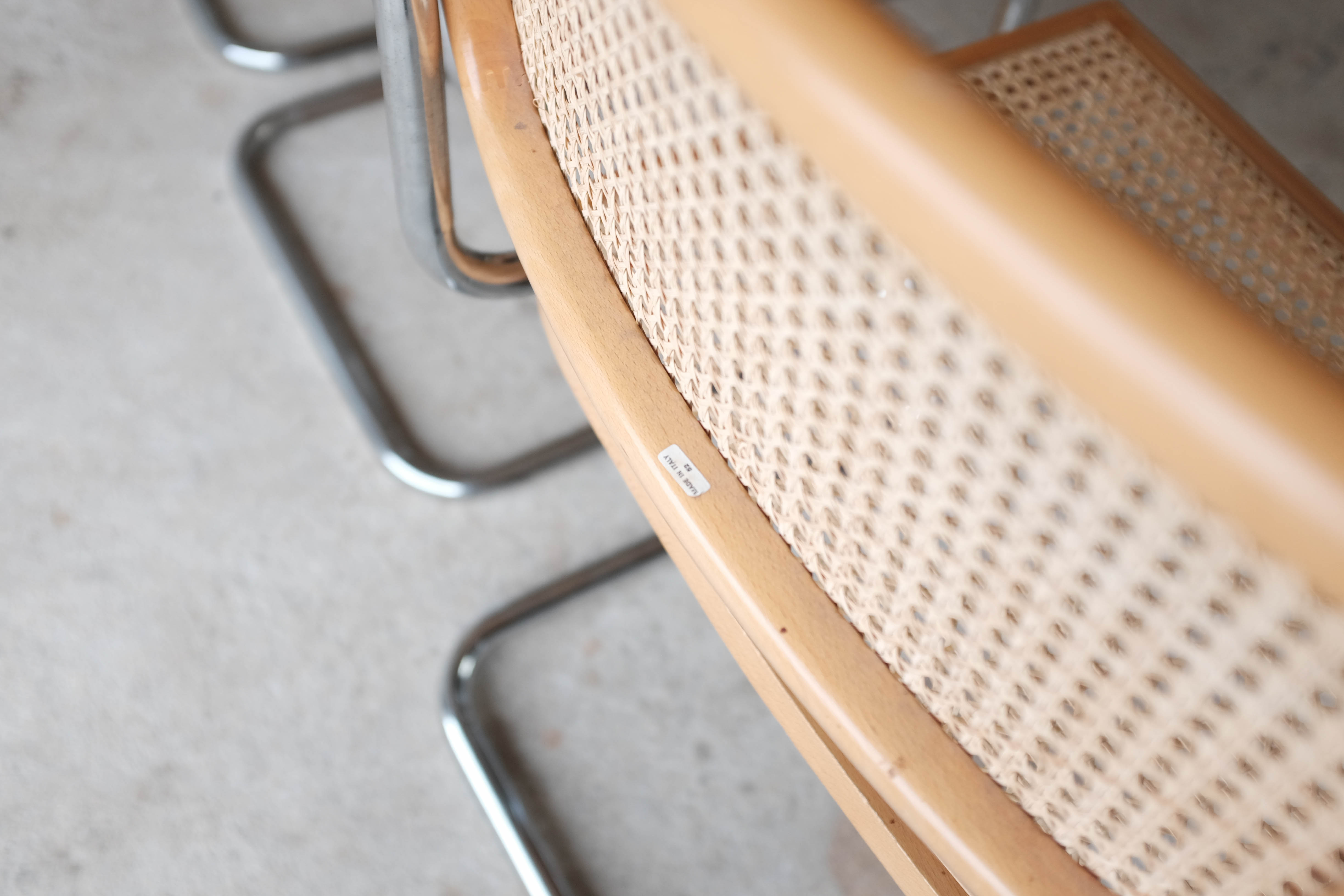 Set of 6 chairs Cesca B32 by Marcel Breuer